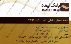 بانک آینده شعبه کیان آباد اهواز
